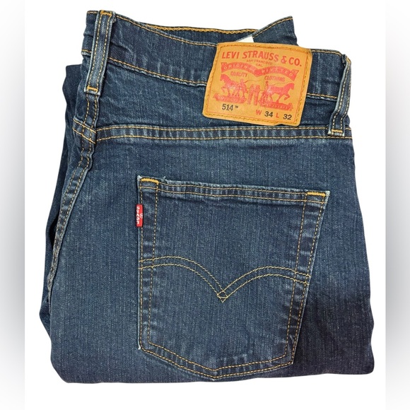 Levi's 514 Men’s Blue Jeans 34W 32L - Picture 2 of 11